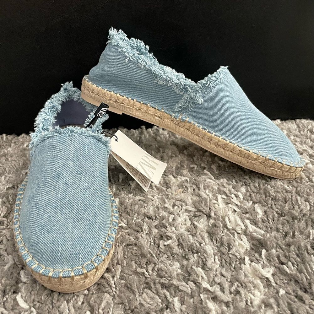 NWT Zara Denim Espadrilles